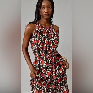 Anthropologie Velvet by Graham & Spencer Ghaita Braided Trim Maxi